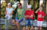 Shara with family at the 'Wall'