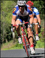 Dahl Drew (Coast Cyclery)attacks on the climb